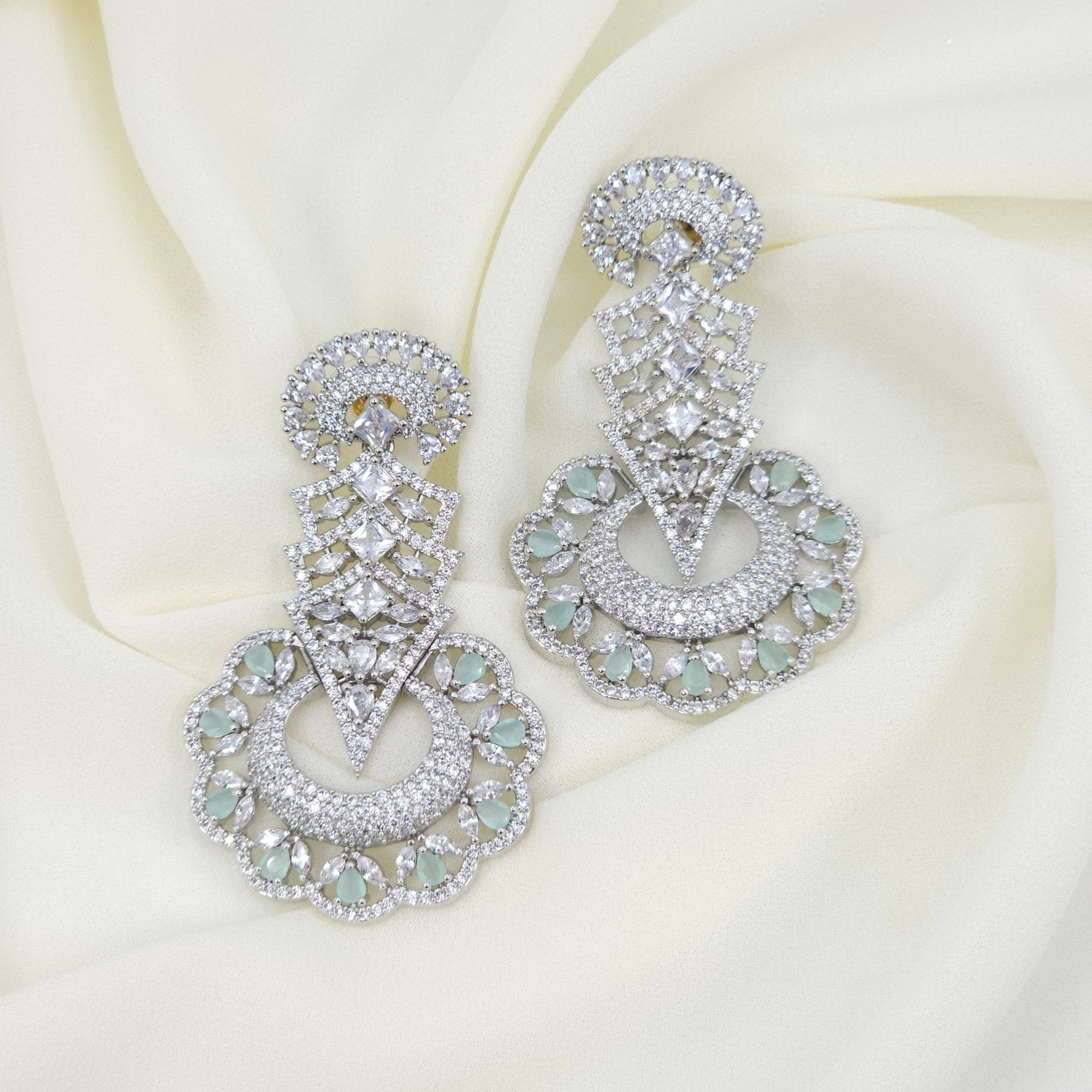 American Diamond Drop Earrings 