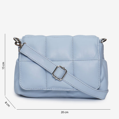 Soft Baby Blue Genuine Leather Cross-body: Everyday Luxury.