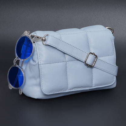 Soft Baby Blue Genuine Leather Cross-body: Everyday Luxury.