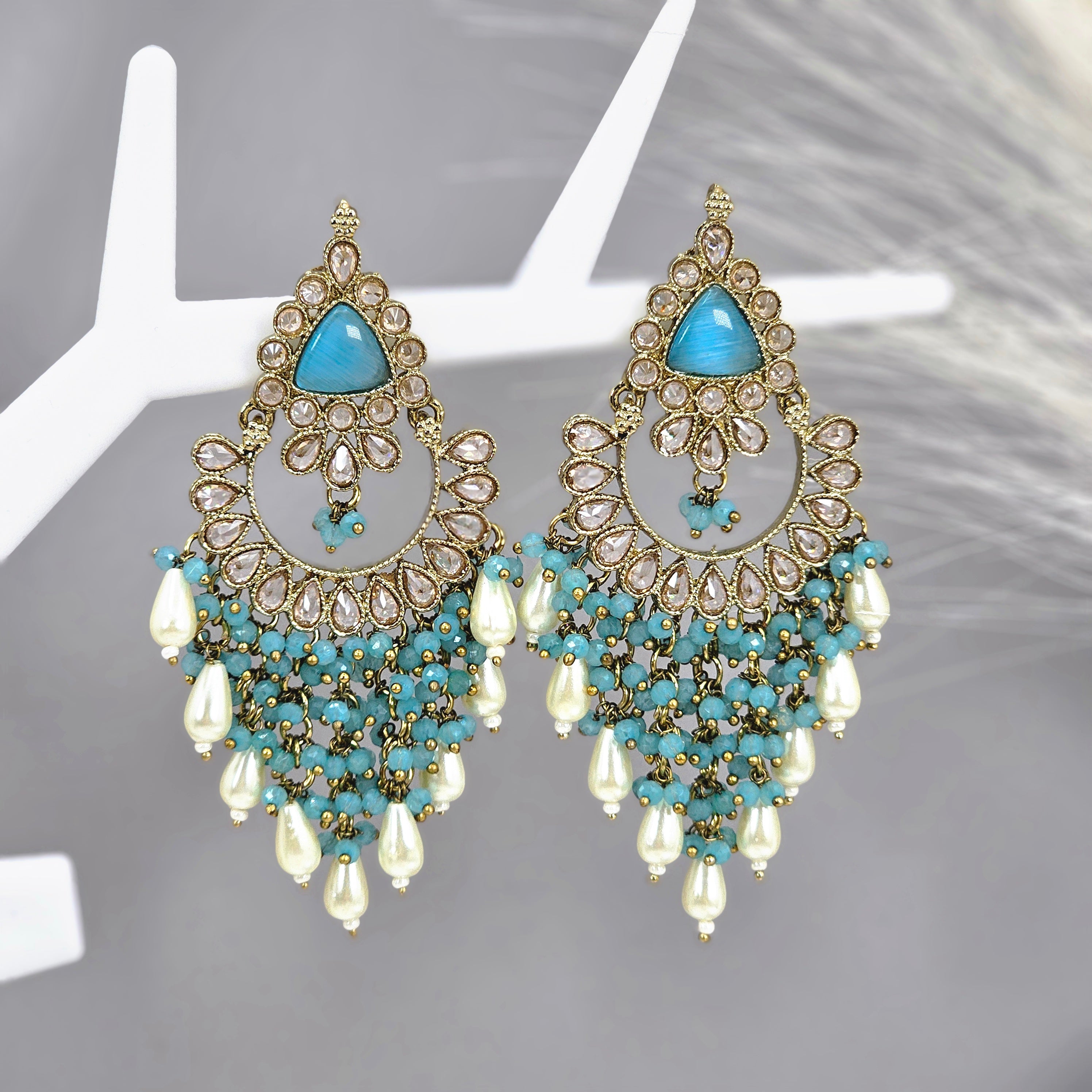 turquoise statement earrings 