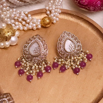  Mauve Statement Earrings