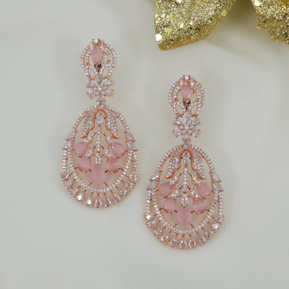 Rose Gold Dangle Earrings