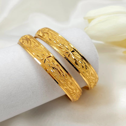 A Pair of Gold Plated Indian Bangles - Fancy Fab Jewels