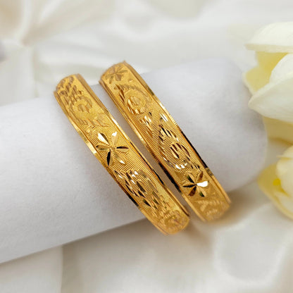 A Pair of Gold Plated Indian Bangles - Fancy Fab Jewels