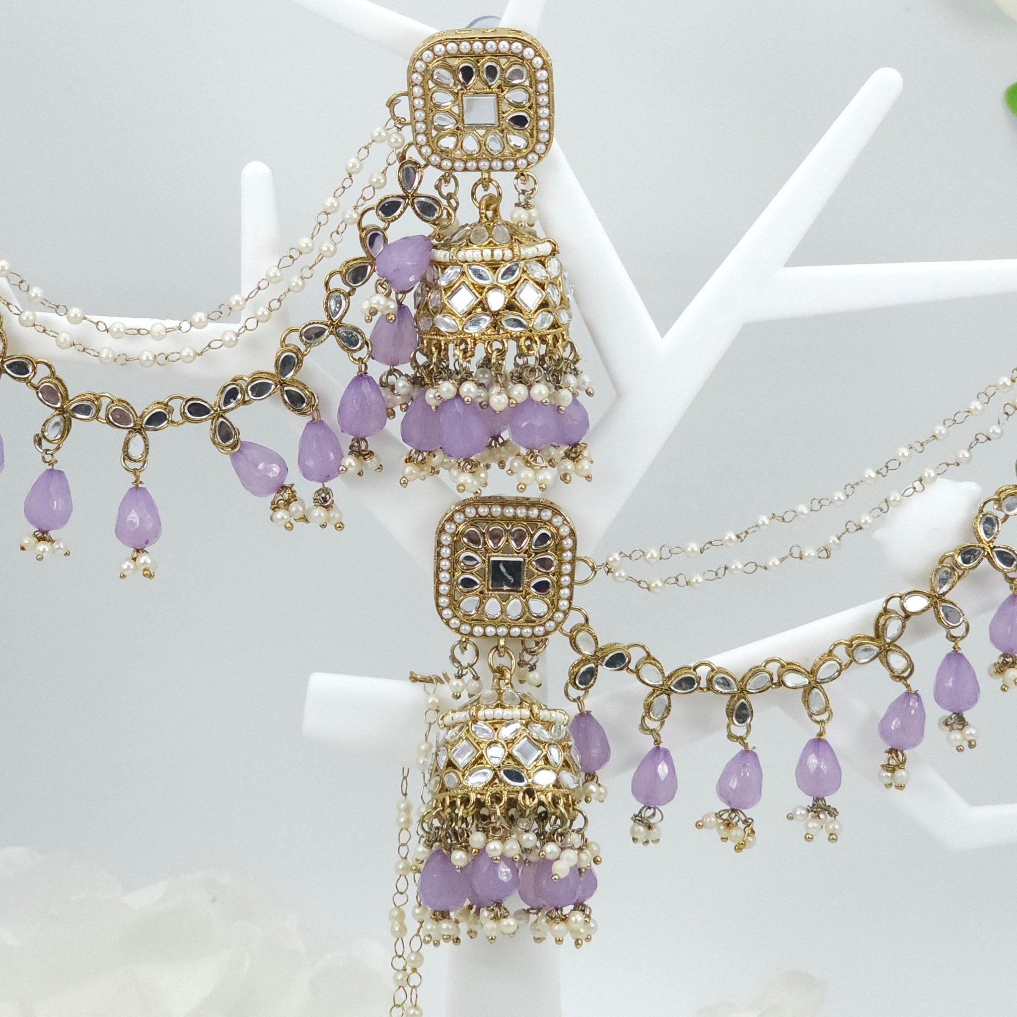 Aina Statement Jhumka Earrings - Fancy Fab Jewels