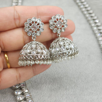 Alia Silver Rani Haar Set - Fancy Fab Jewels