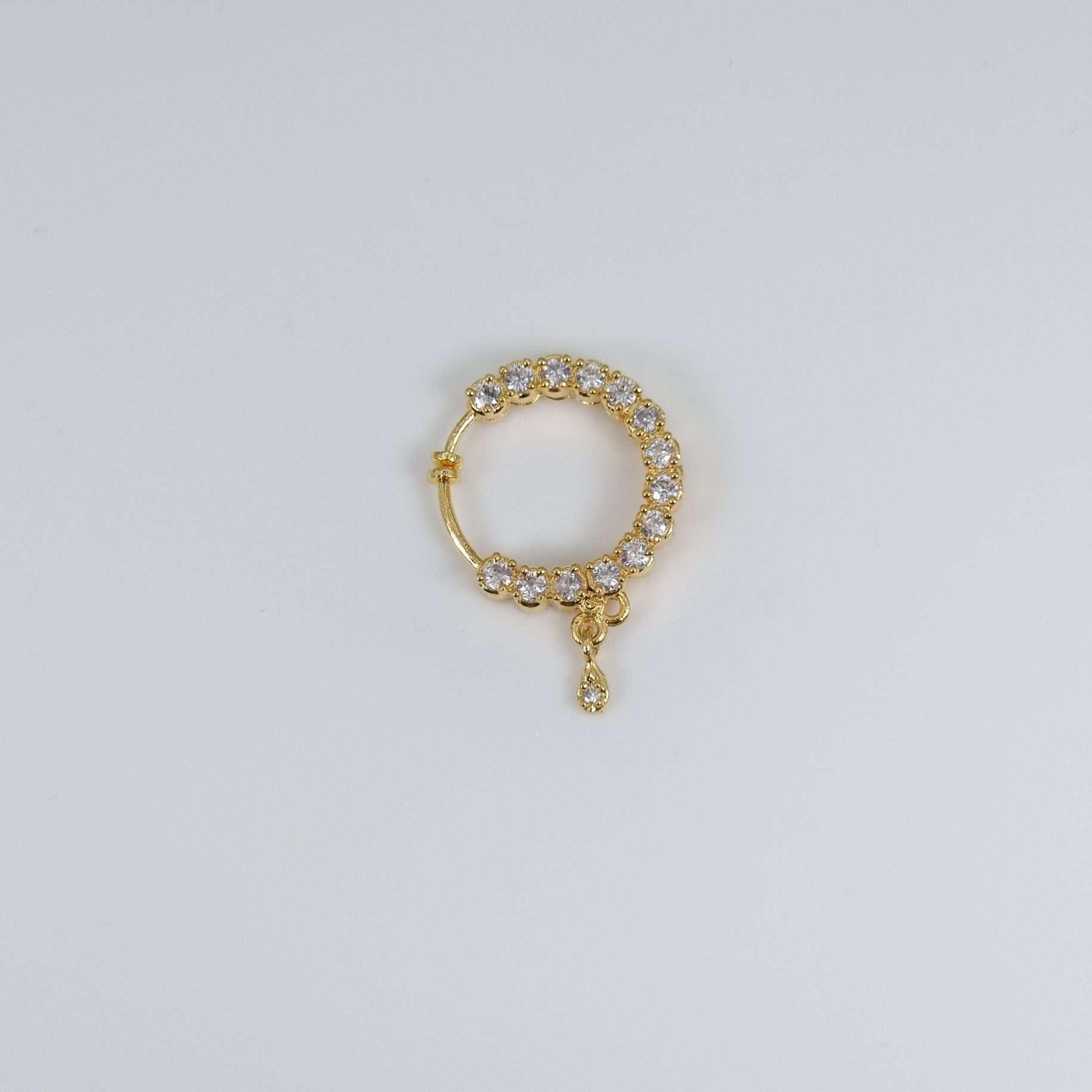 American Diamond Nose Ring 1cm - Fancy Fab Jewels