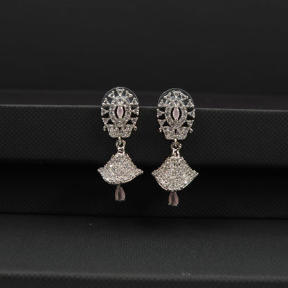 Arya - American diamond small jhumki earrings - Fancy Fab Jewels