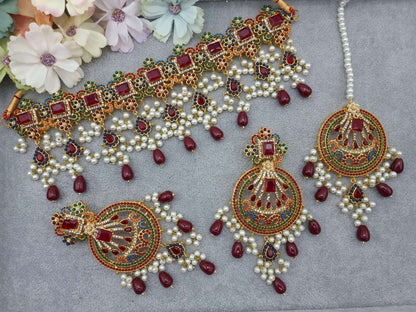Ashnoor Jadau Bridal Set - Fancy Fab Jewels