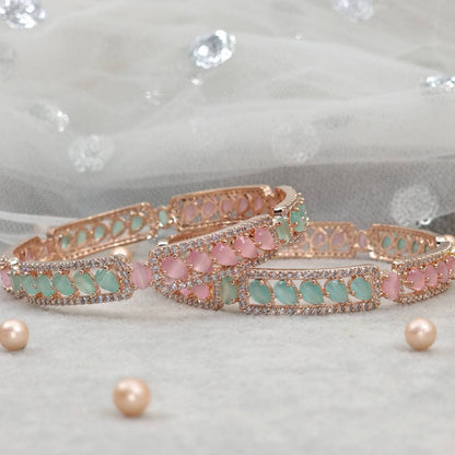 Bangles Set - Mint Pink - Fancy Fab Jewels