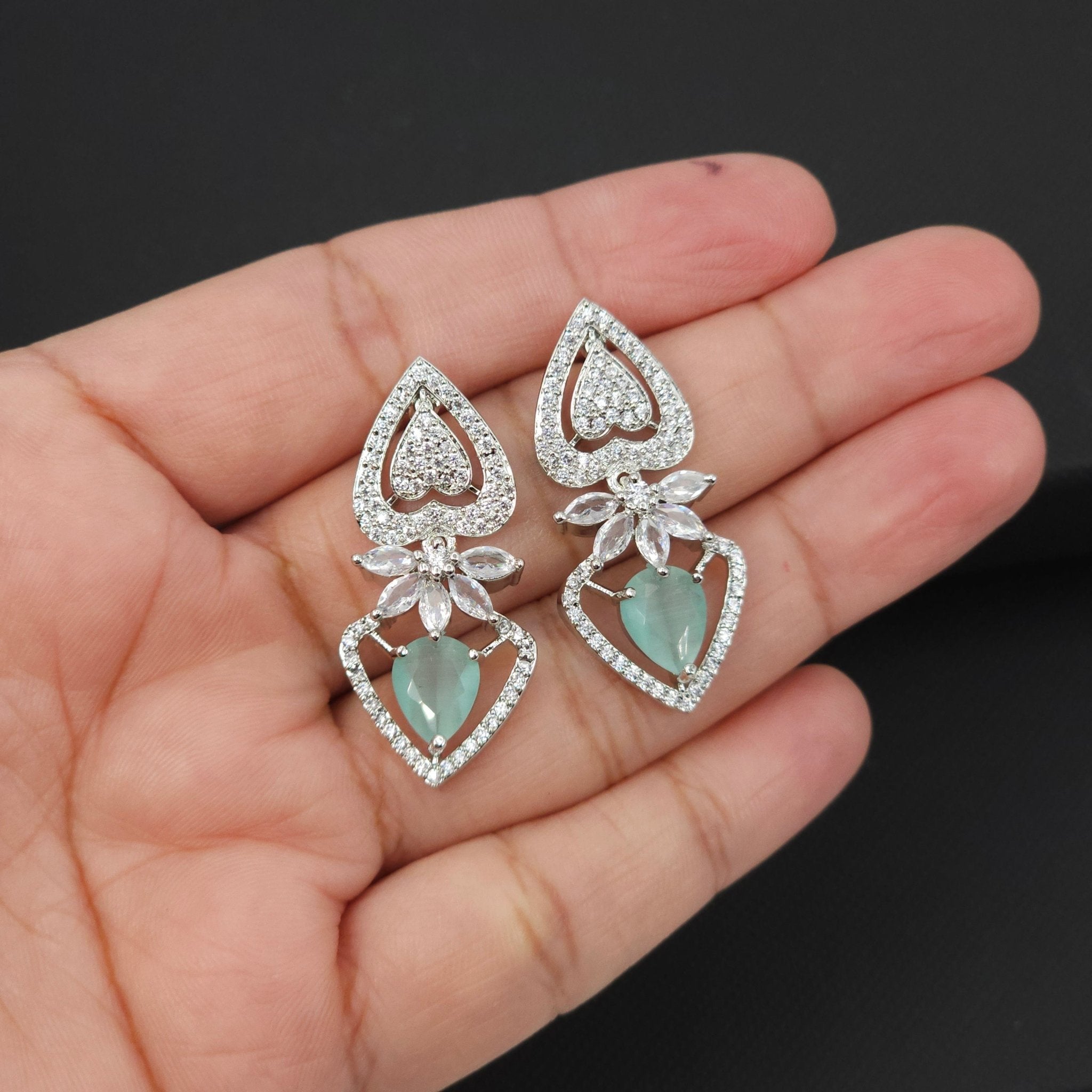  American Diamond Drop Earrings 