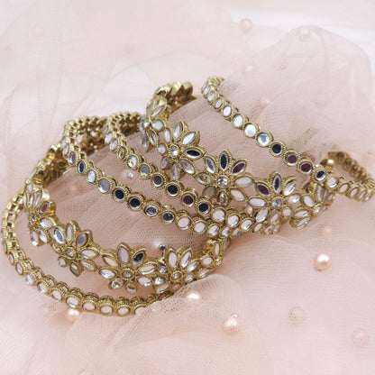 Daisy Set of 6 Bangles - Gold - Fancy Fab Jewels