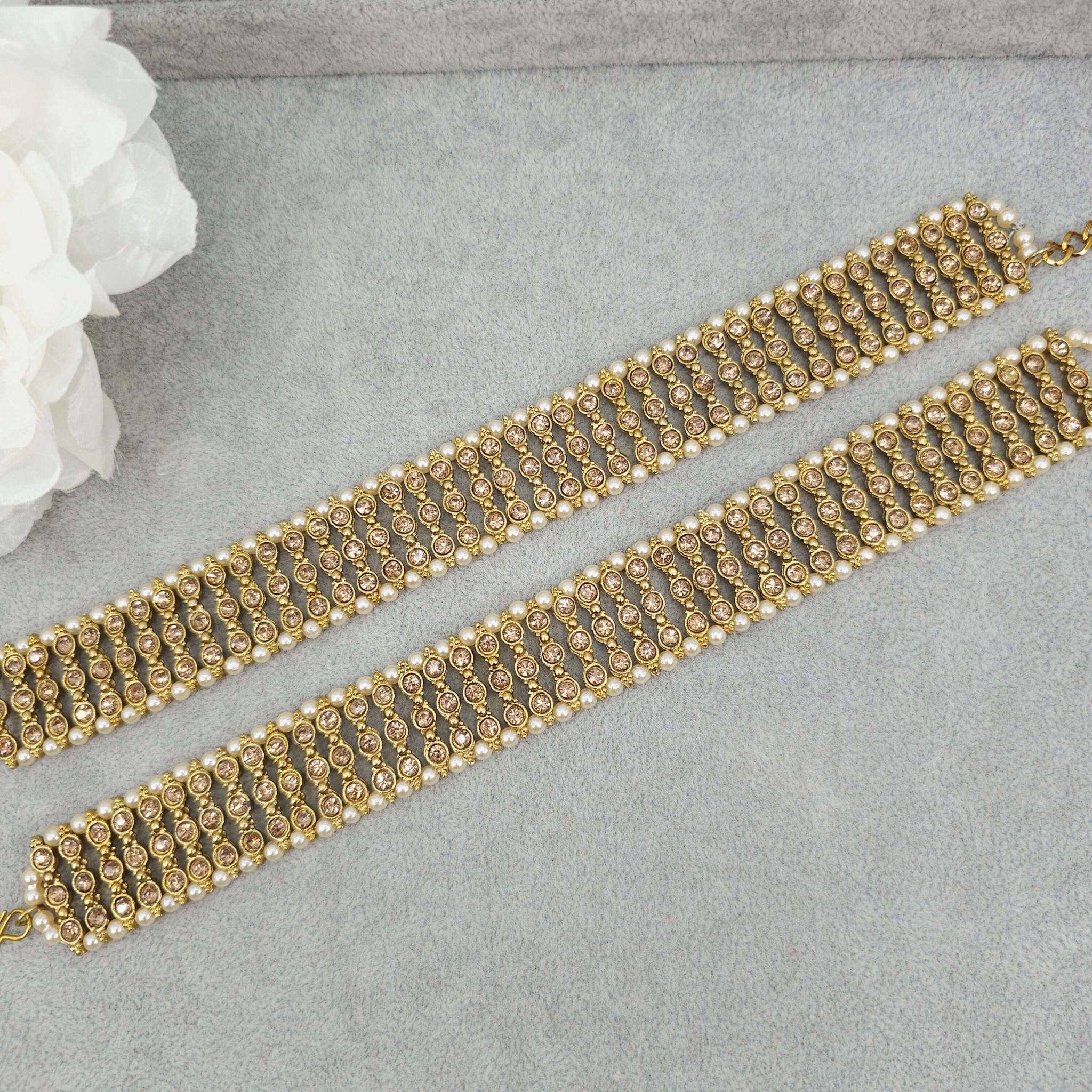 Arohi Anklets Gold Polki Anklets - Fancy Fab Jewels