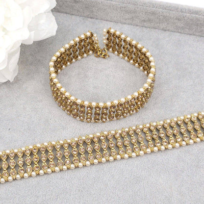 Arohi Anklets Gold Polki Anklets - Fancy Fab Jewels