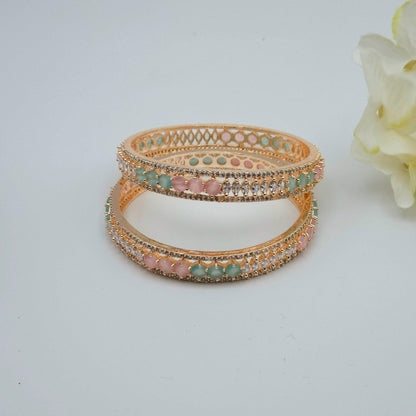 Bangles Set - Mint Pink - Fancy Fab Jewels