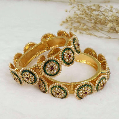 Beautiful Manika Kundan Openable Bangles - Fancy Fab Jewels