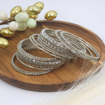 14 pcs Metal Bangles - Fancy Fab Jewels