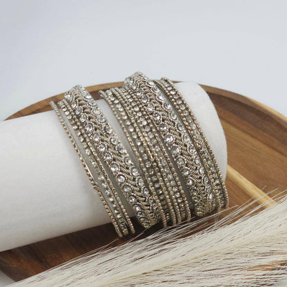 14 pcs Metal Bangles - Fancy Fab Jewels