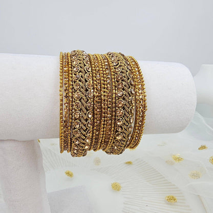 14 pcs Metal Bangles - Fancy Fab Jewels