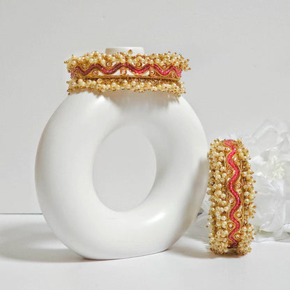 Jassi Pair of Polki Chunky Bangles - Fancy Fab Jewels