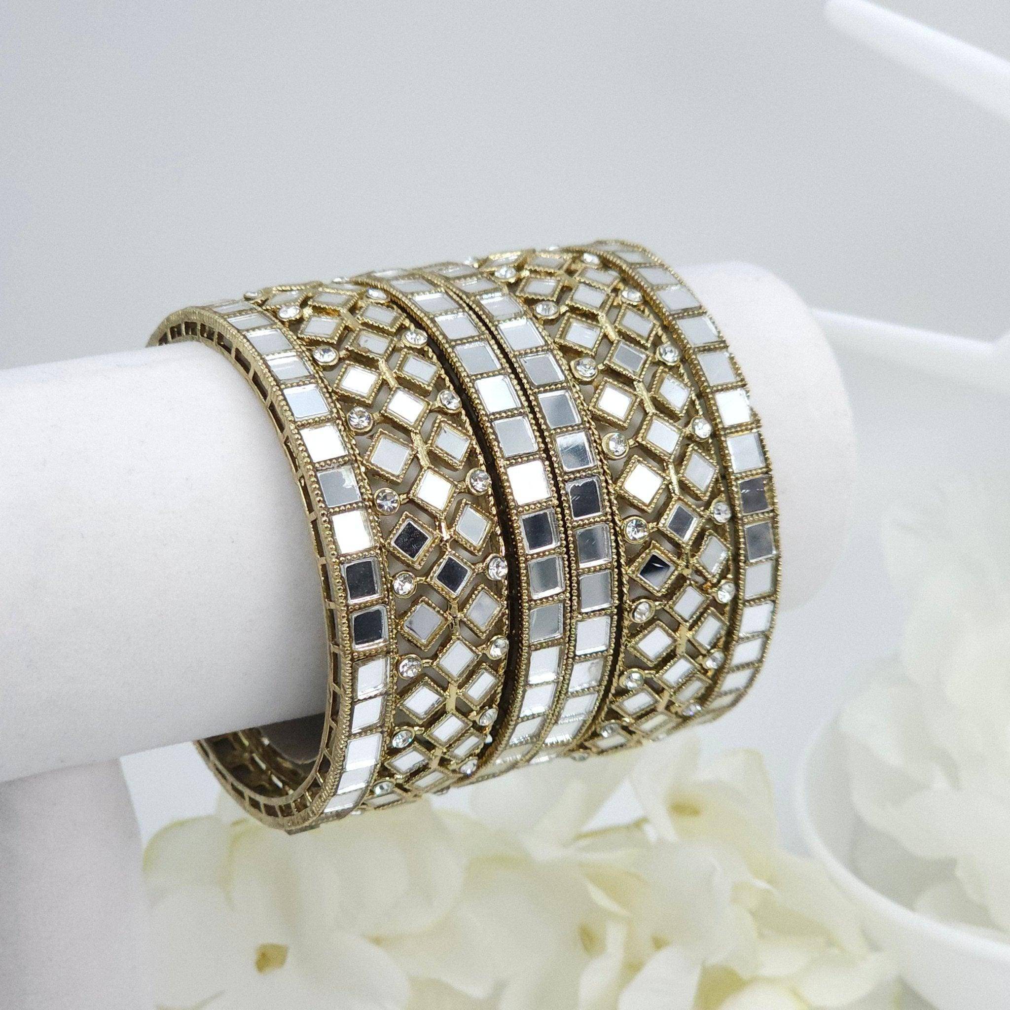 Set of 6 Mirror Bangles - Fancy Fab Jewels