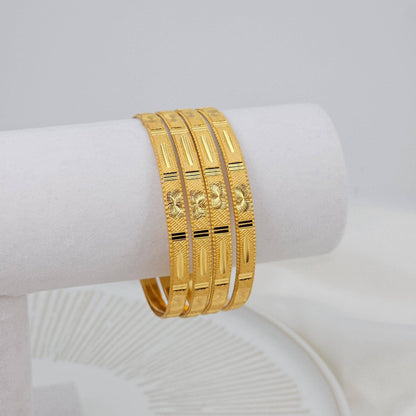 Set of 4 Gold Plated Indian Bangles - Fancy Fab Jewels