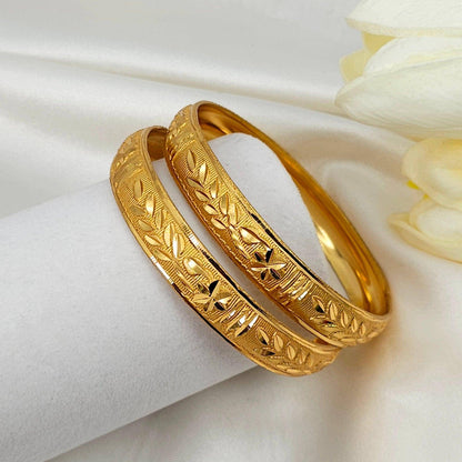 A Pair of Gold Plated Indian Bangles - Fancy Fab Jewels