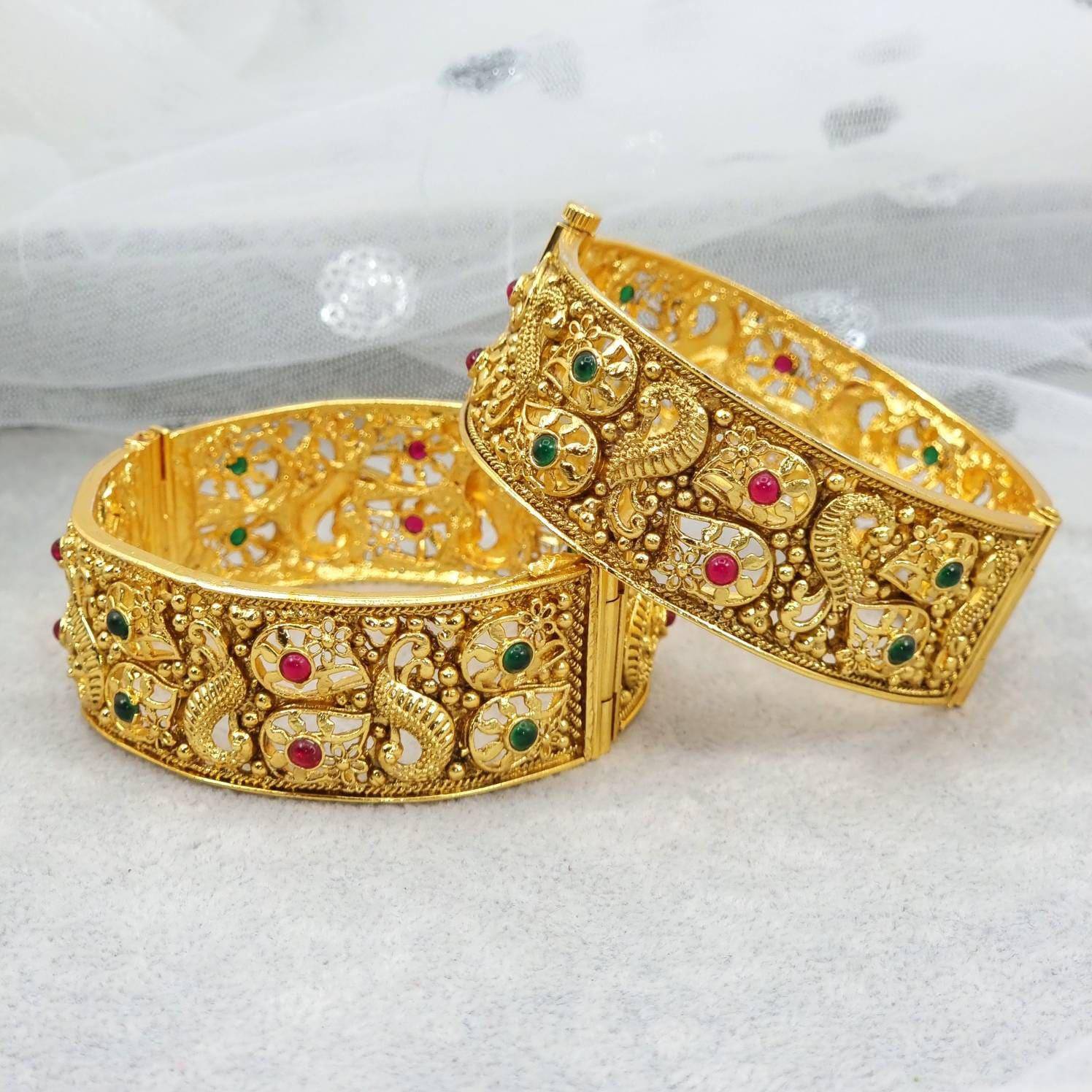 Rajvadi Patala Jadau Bangle Set - Fancy Fab Jewels