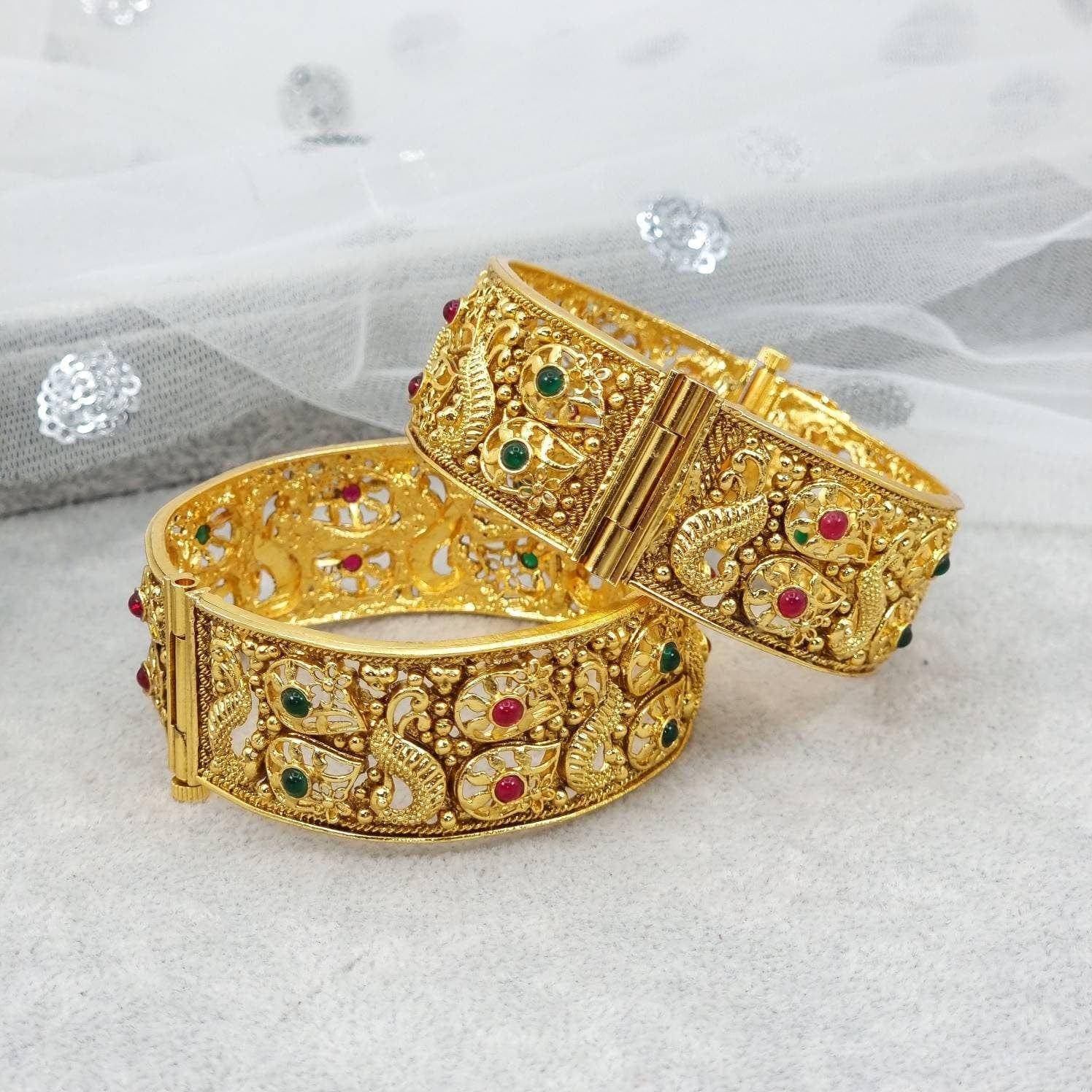 Rajvadi Patala Jadau Bangle Set - Fancy Fab Jewels