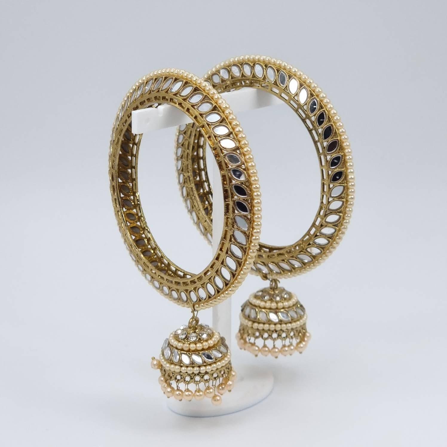 Amore Mirror Jhumka Bangles - Fancy Fab Jewels