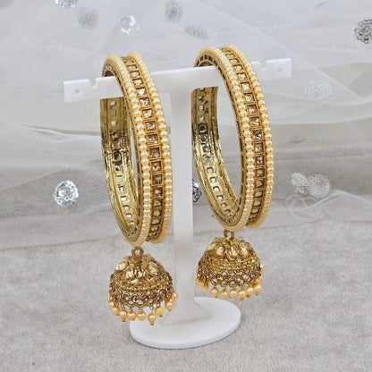 Neha Jhumka bangle set - Fancy Fab Jewels