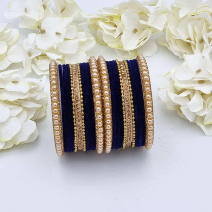 Velvet Bangle Set - Available in Many Colours - Fancy Fab Jewels