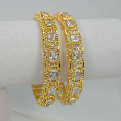 American Diamond Silver Bangles - Fancy Fab Jewels