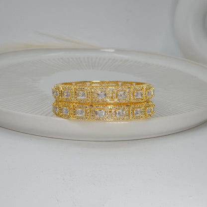 American Diamond Silver Bangles - Fancy Fab Jewels