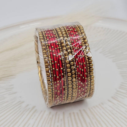 16 pcs Thread Bangle Set - Available in Many Colours - Fancy Fab Jewels