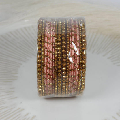 16 pcs Thread Bangle Set - Available in Many Colours - Fancy Fab Jewels