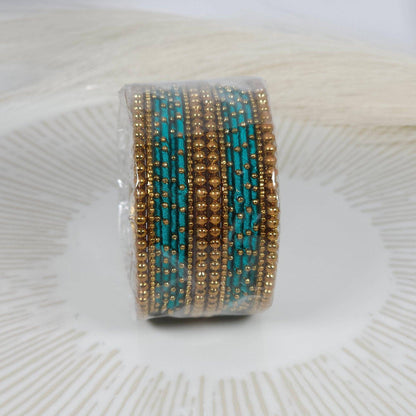 16 pcs Thread Bangle Set - Available in Many Colours - Fancy Fab Jewels