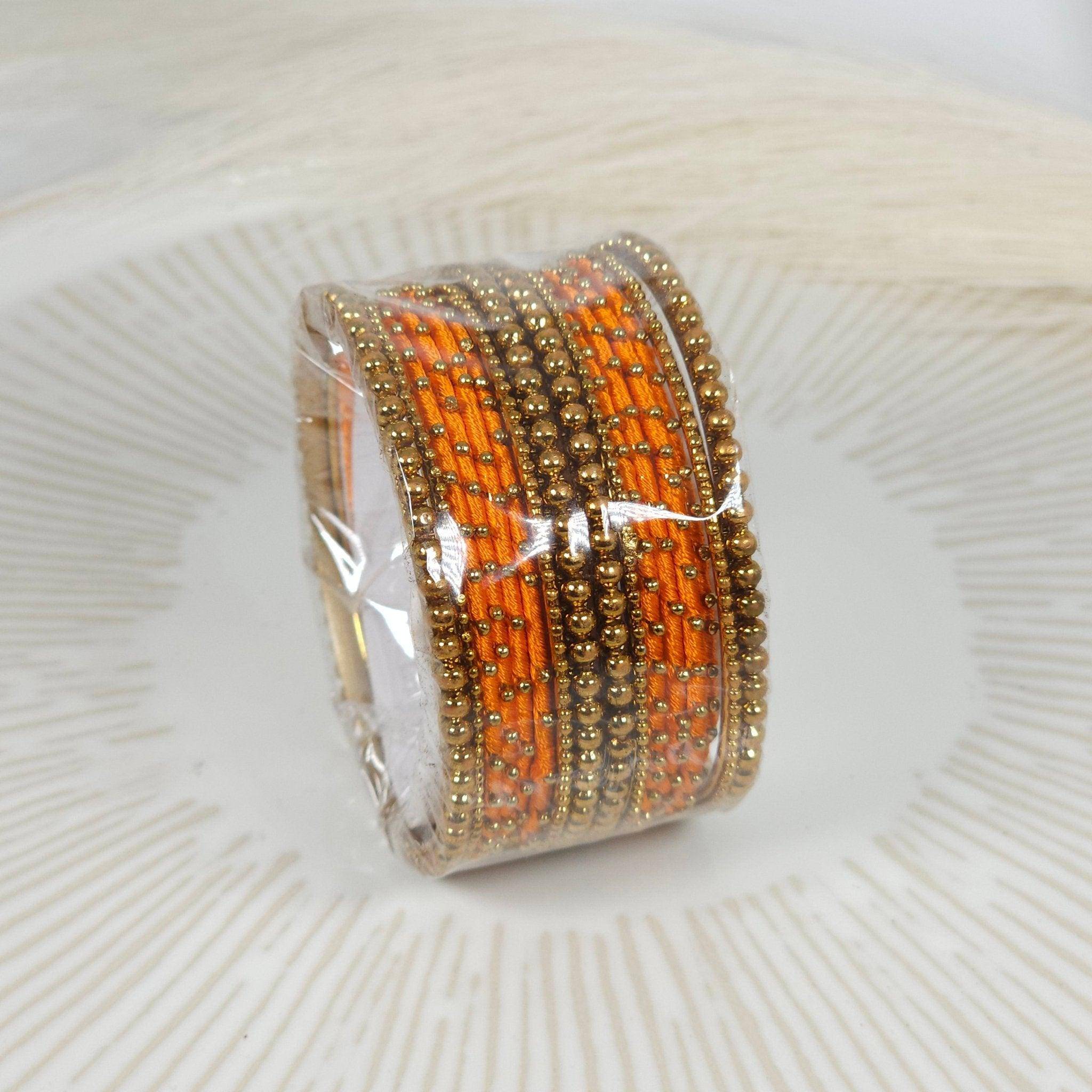 16 pcs Thread Bangle Set - Available in Many Colours - Fancy Fab Jewels