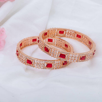 Era - Rose Gold Bangle Set - Fancy Fab Jewels