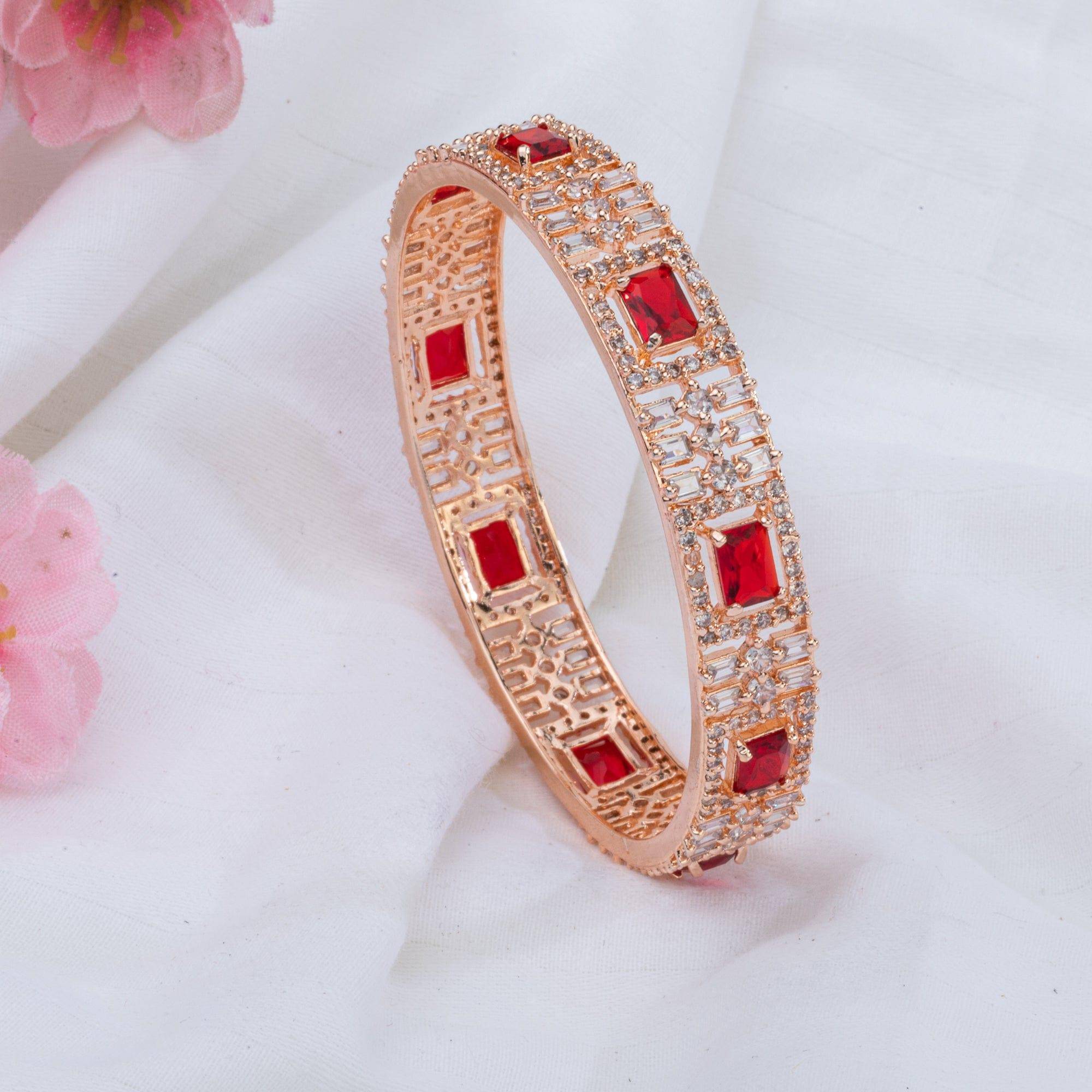 Era - Rose Gold Bangle Set - Fancy Fab Jewels