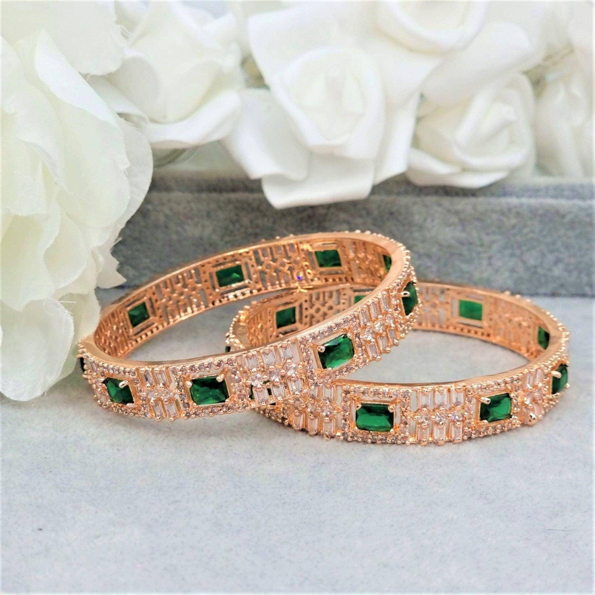 Era - Rose Gold Bangle Set - Fancy Fab Jewels