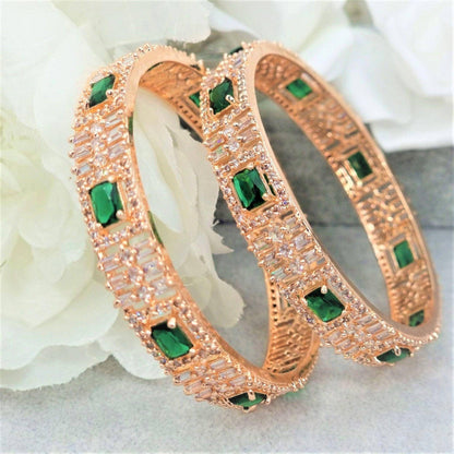 Era - Rose Gold Bangle Set - Fancy Fab Jewels