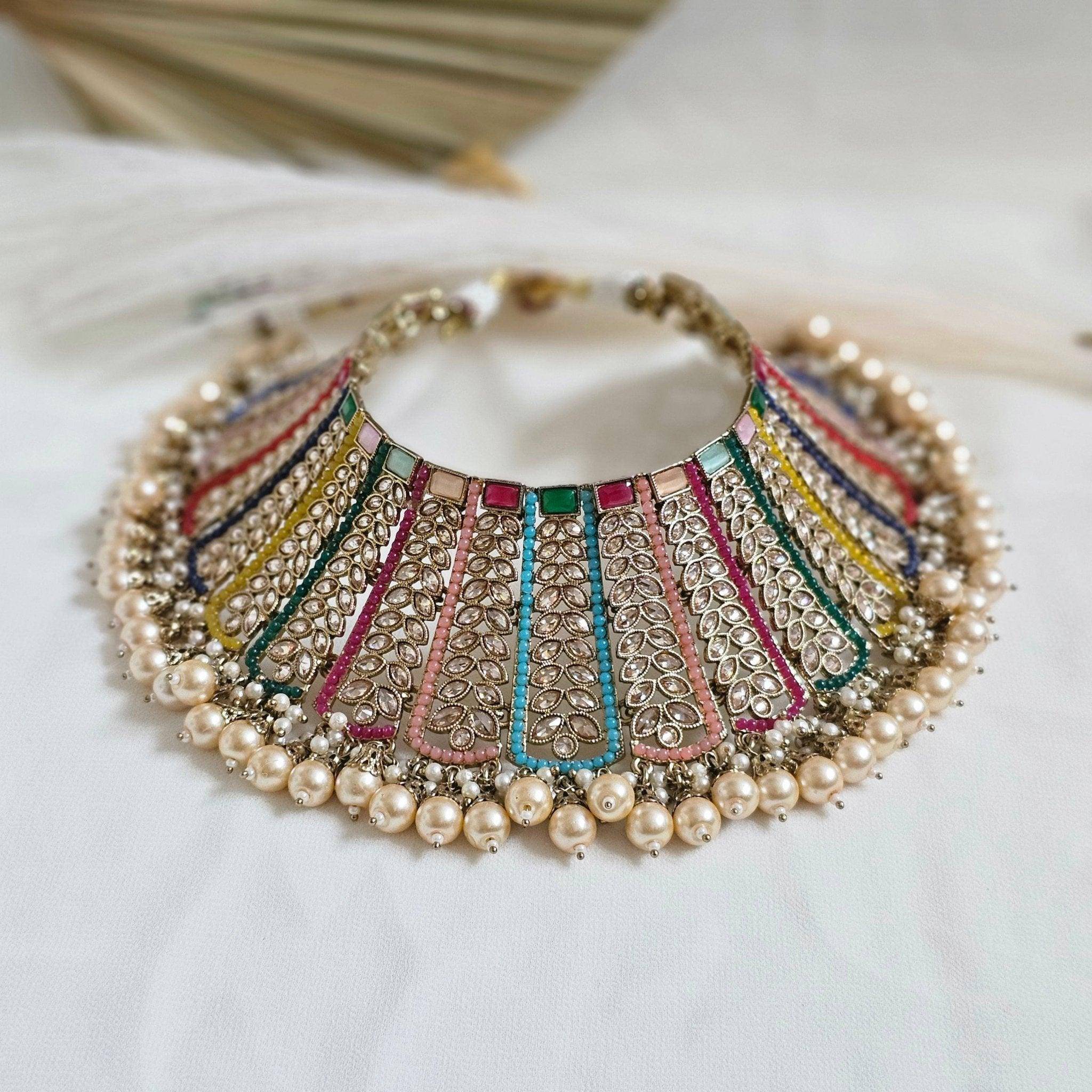 Inara - Polki Bridal Choker Set - Fancy Fab Jewels