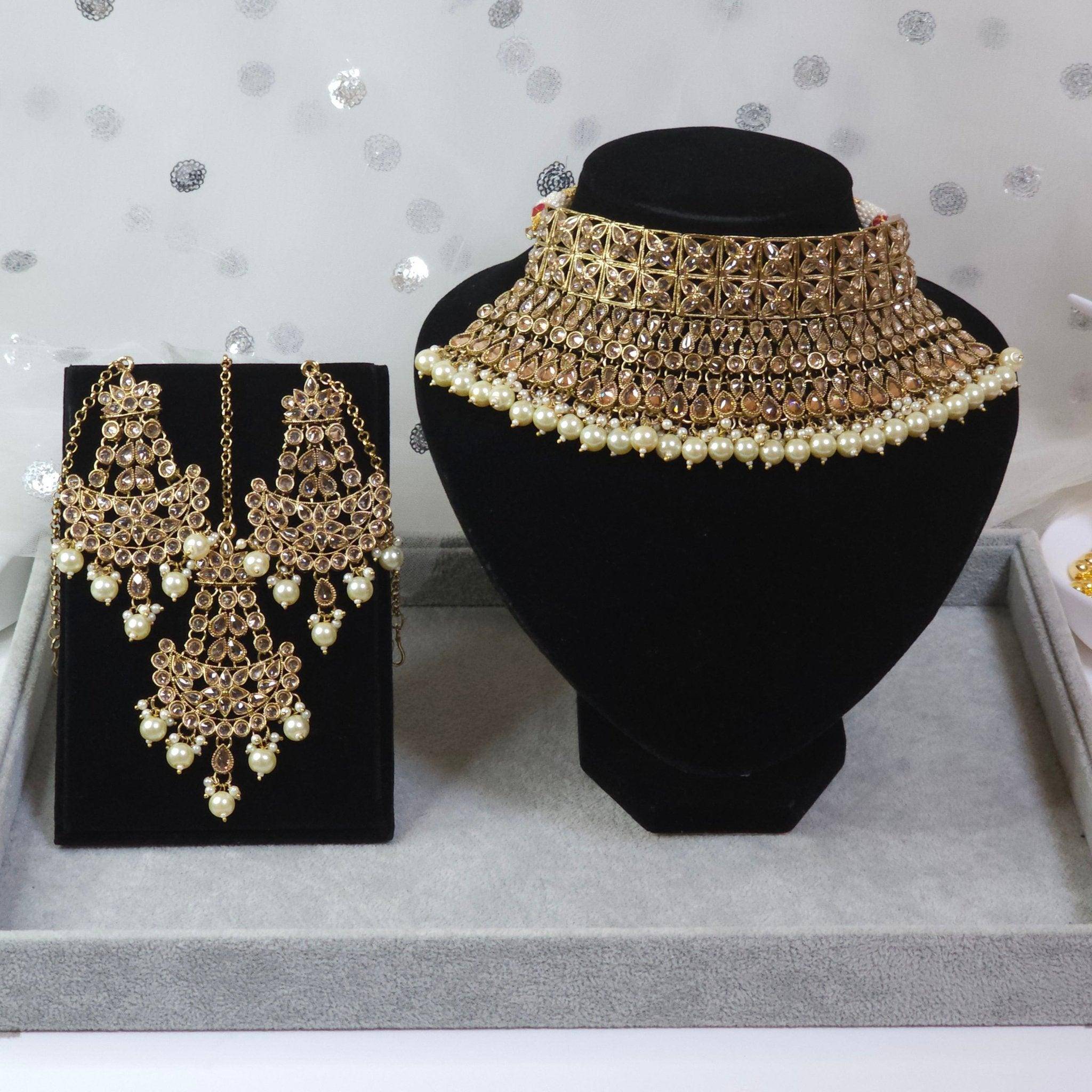 Joyah - Polki Bridal Choker Set - Fancy Fab Jewels