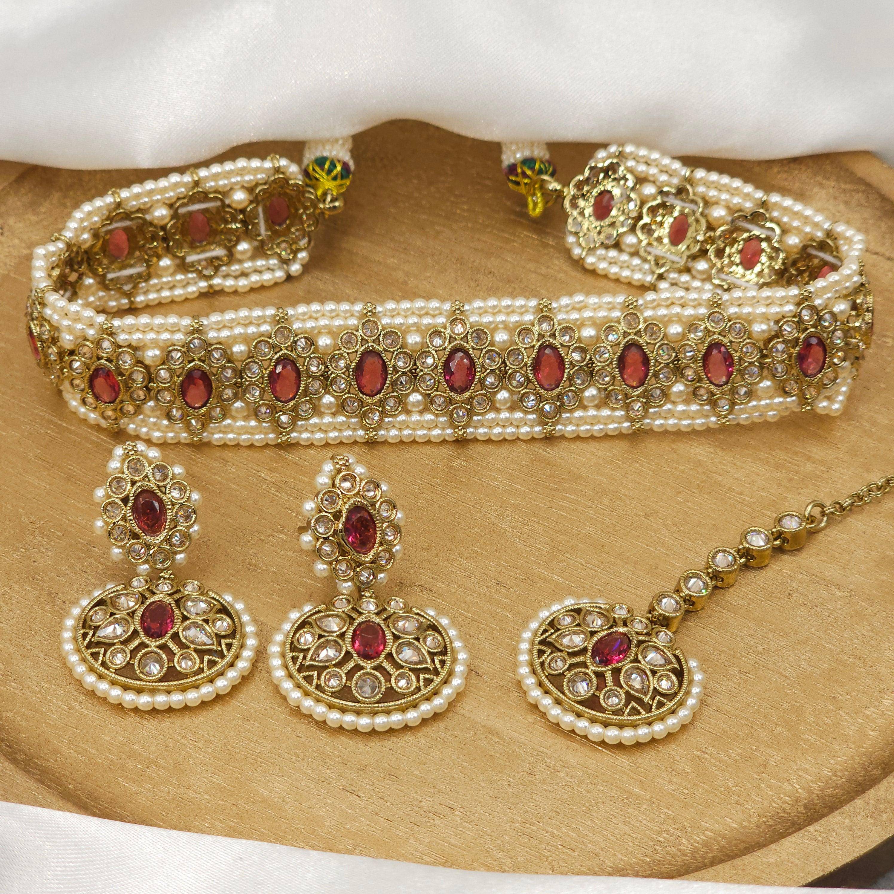 Raina Polki Choker Set - Fancy Fab Jewels