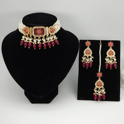 Aditi Choker Necklace Set - Fancy Fab Jewels