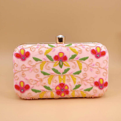 Maya Embroidered Phulkari Clutch - Fancy Fab Jewels