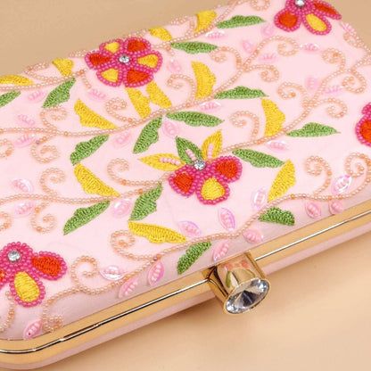 Maya Embroidered Phulkari Clutch - Fancy Fab Jewels