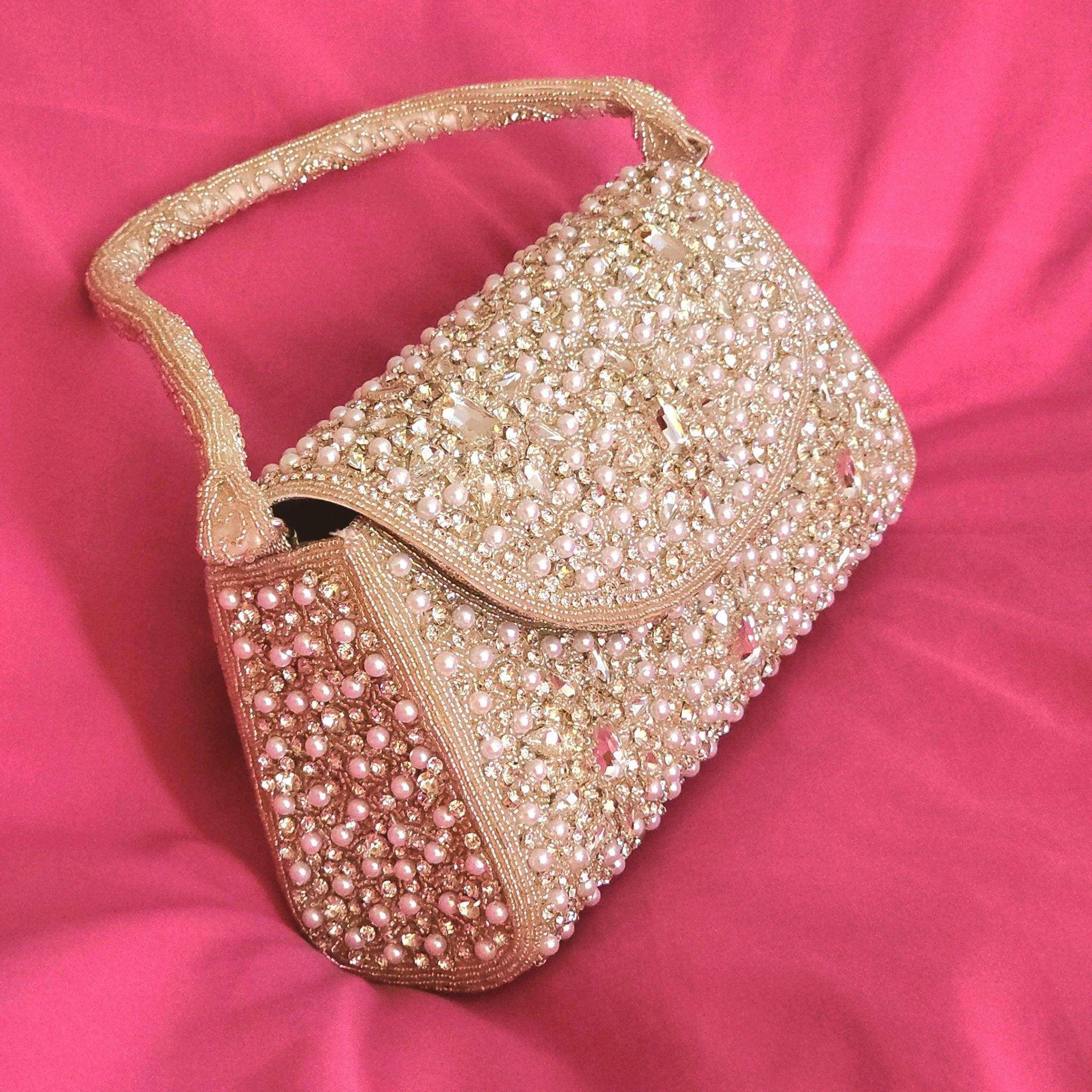 Alma Clutch Bag - Beige - Fancy Fab Jewels