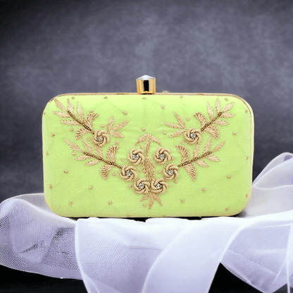 Dhani Mint Green Clutch - Fancy Fab Jewels